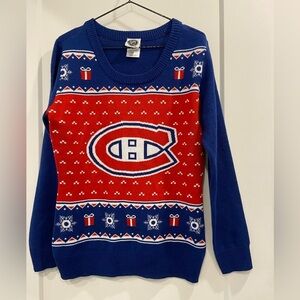 NHL Women’s Montreal Canadiens Christmas Sweater Size Medium